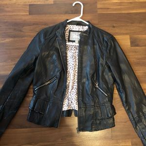 Black leather jacket